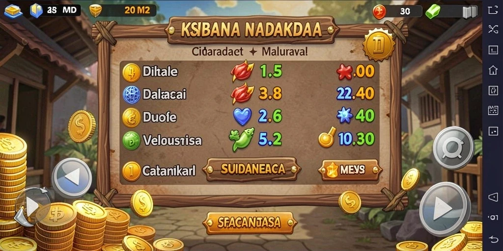 Tampilan awal game yang memukau dan penuh warna.